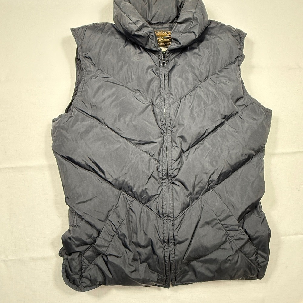 VTG Eddie Bauer Goose Down‎ Puffer Vest Black Womens Size S